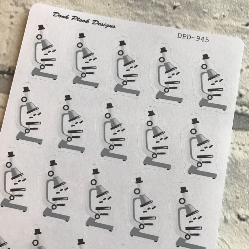 Microscope Stickers for Various Planners, Kikki K, Travellers Notebook ...