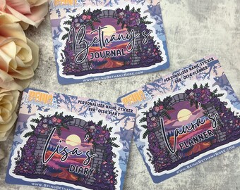 Etiquetas personalizadas com nome para agendas, cadernos e diários (BBR-0134)