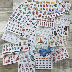 De kleine stickersbladen van Kerstmis - (DPDADVENT)