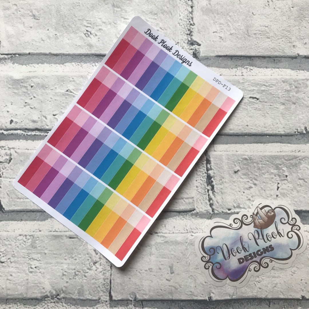Thin Two Tone Tab Stickers for Various Planners, Hobonichi, Passion ...