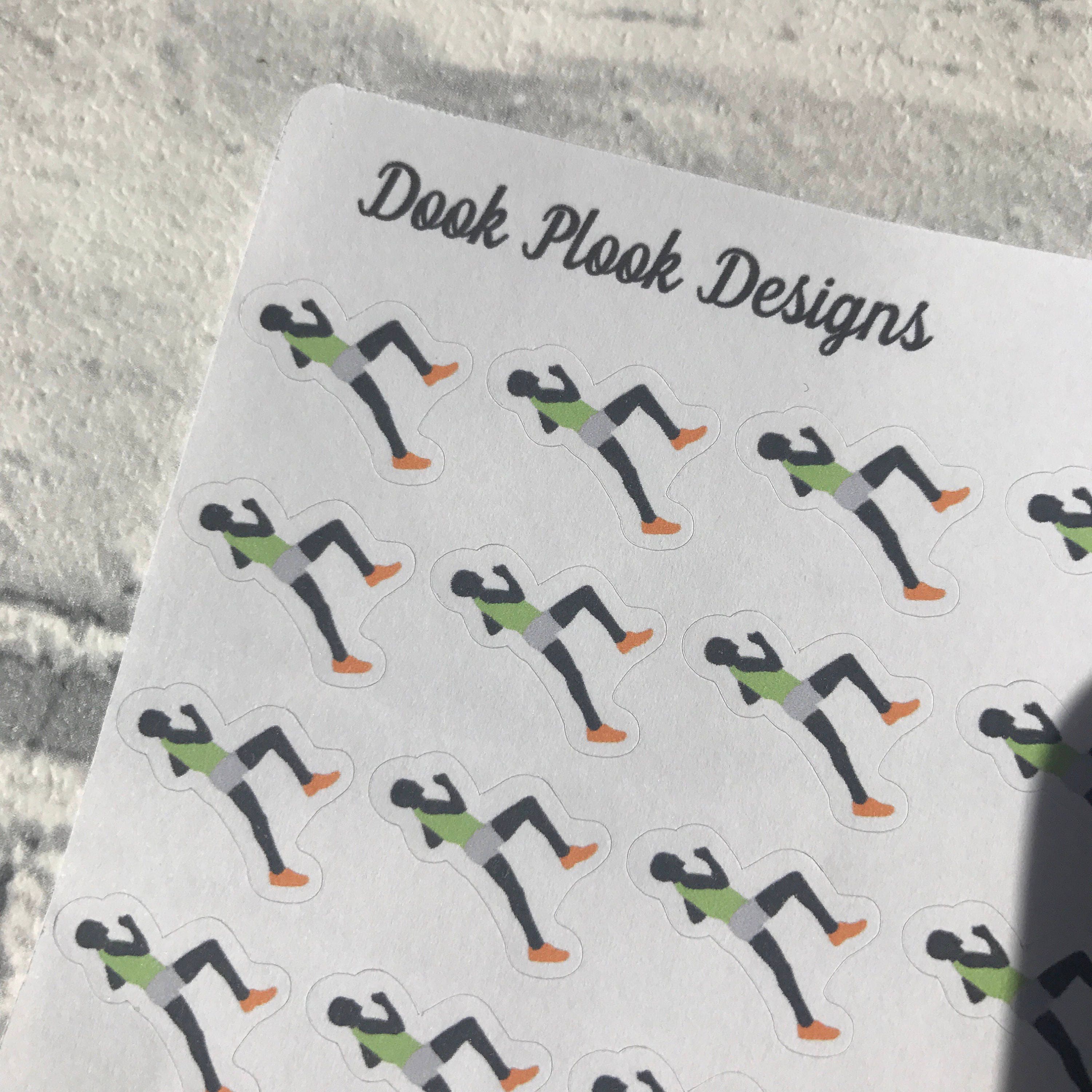 Male Runner Stickers for Various Planners, Hobonichi, Kikki K Etc ...