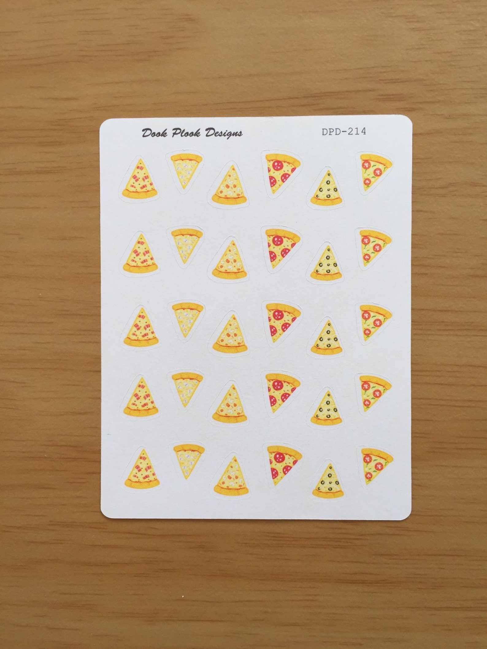 Pizza slice stickers for various planners Happy Planner | Etsy