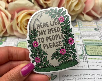 Funny Tombstone Vinyl Sticker - Sassy Planner, Laptop Decal (160)