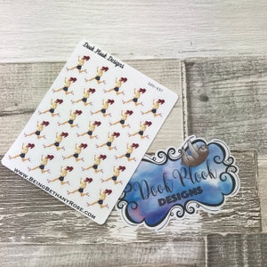 Klistermärken för kvinnliga löpare för olika planerare, Happy Planner, Passion Planner etc (DPD497)