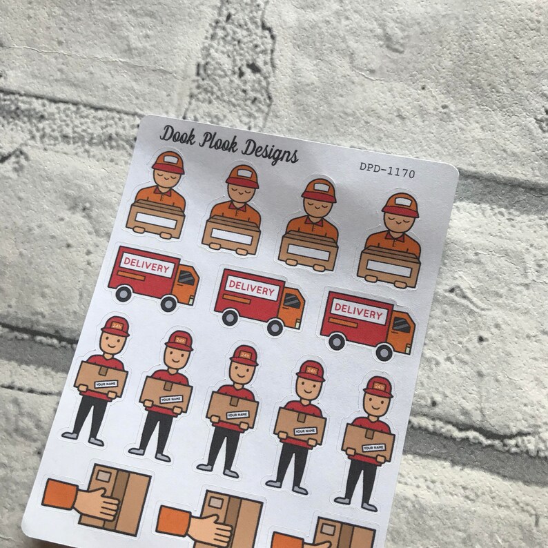 Delivery / Parcel Stickers for Erin Condren, Plum Paper, Filofax, Kikki ...