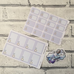 Wedding stickers for various planners, Hobonichi, Travellers Notebook etc (DPD556-557)