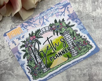 Adesivos de nome personalizados para planejadores (BBR-0019)
