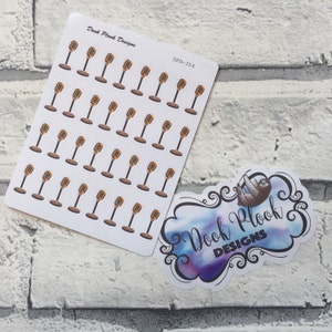 Microphone stickers for Erin Condren, Plum Paper, Filofax, Kikki K (DPD354)