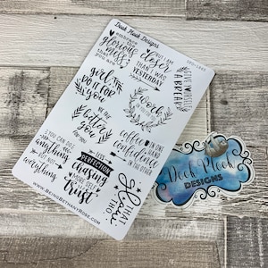 Adesivi con citazione di Self Love per pianificatori, happy planner, Filofax, Kikki K, bullet journal ecc. (DPD1865)