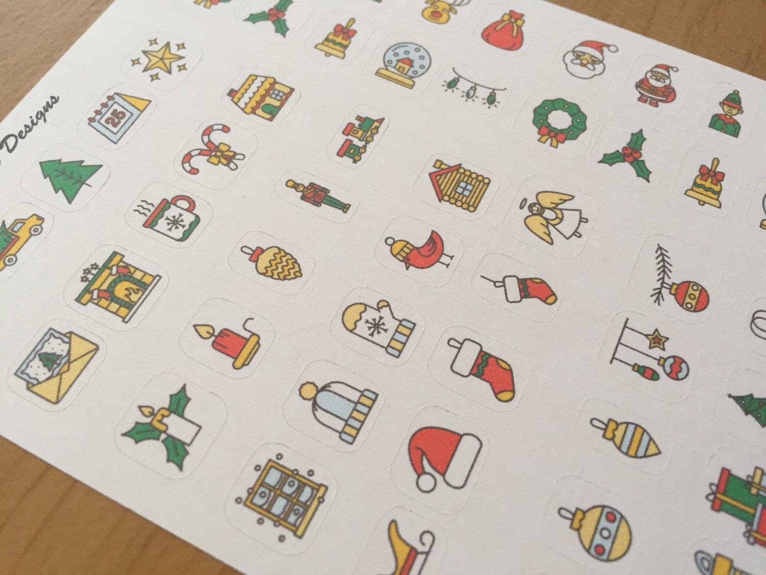 Small Christmas Icon Stickers for Various Planners, Happy Planner ...