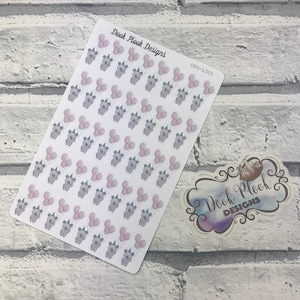 Birthday bear stickers for Erin Condren, Plum Paper, Filofax, Kikki K (DPD1305)