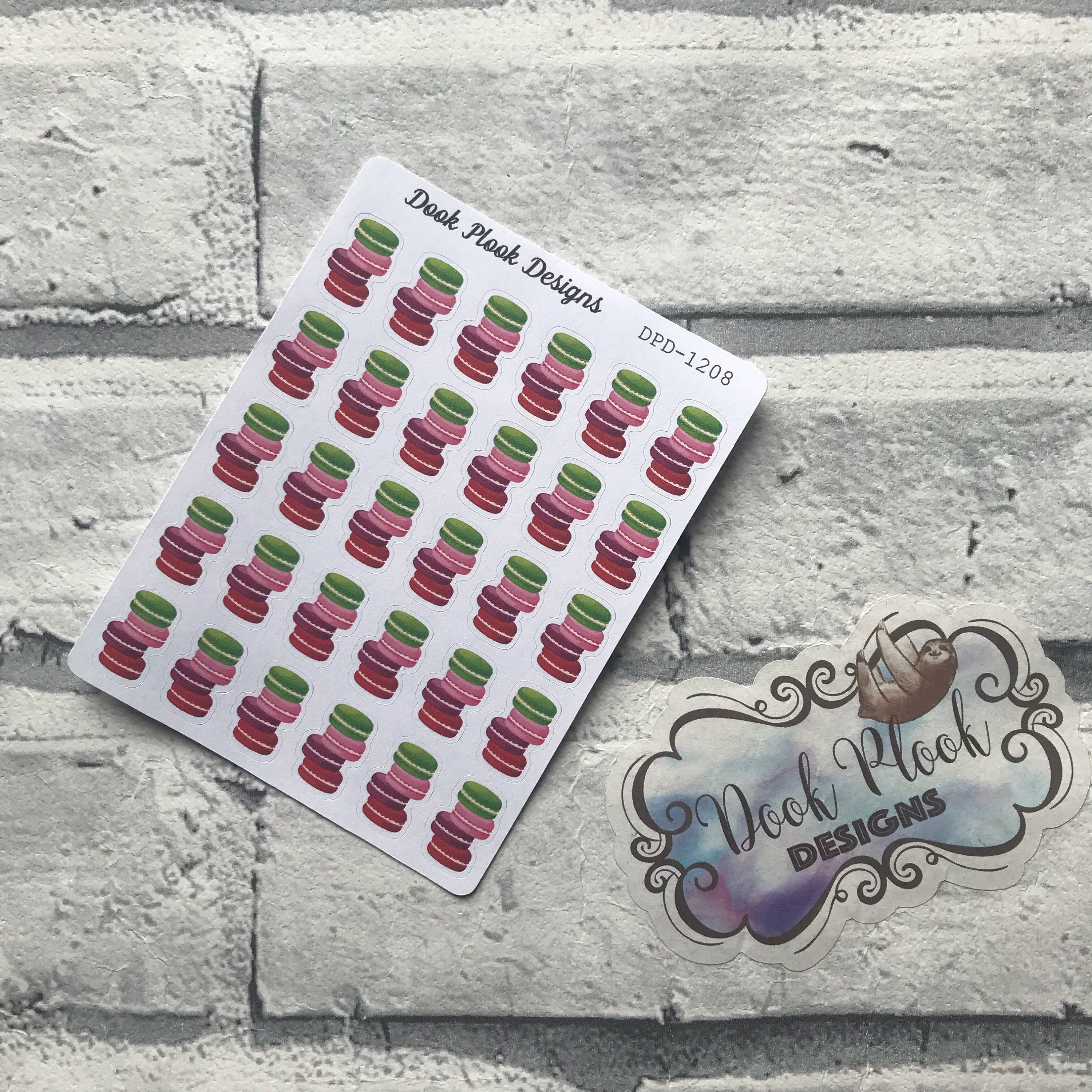 Monthly Planner Stickers Macaroons Cake Graphic by Mama Lama design ·  Creative Fabrica