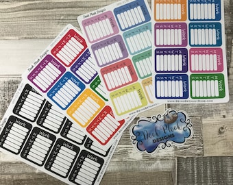 Weekly shift tracking stickers for various planners, Hobonichi, Passion Planner etc (DPD217)