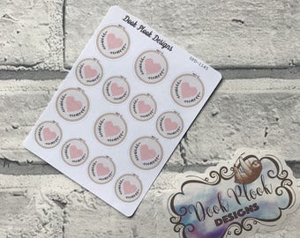 Cross stitch / embroidery stickers for Erin Condren, Plum Paper, Filofax, Kikki K (DPD1145)
