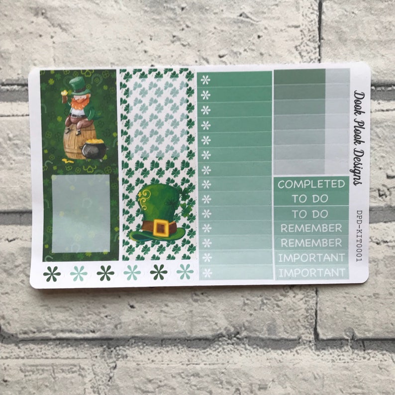 St patricks day Kit for Erin Condren bujo KIT0011 planners etc