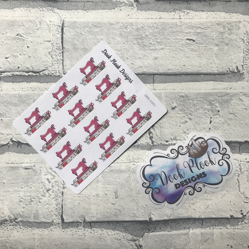 Sewing Machine Plug Sticker Sewing Machine Stickers for Various Planners, Happy Planner, Passion ...
