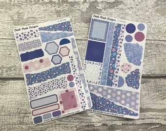 Purple / Dotty / Spotty Scrapbook journalling stickers. (J0018)