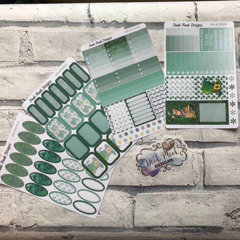 St patricks day Kit for Erin Condren bujo KIT0011 planners etc