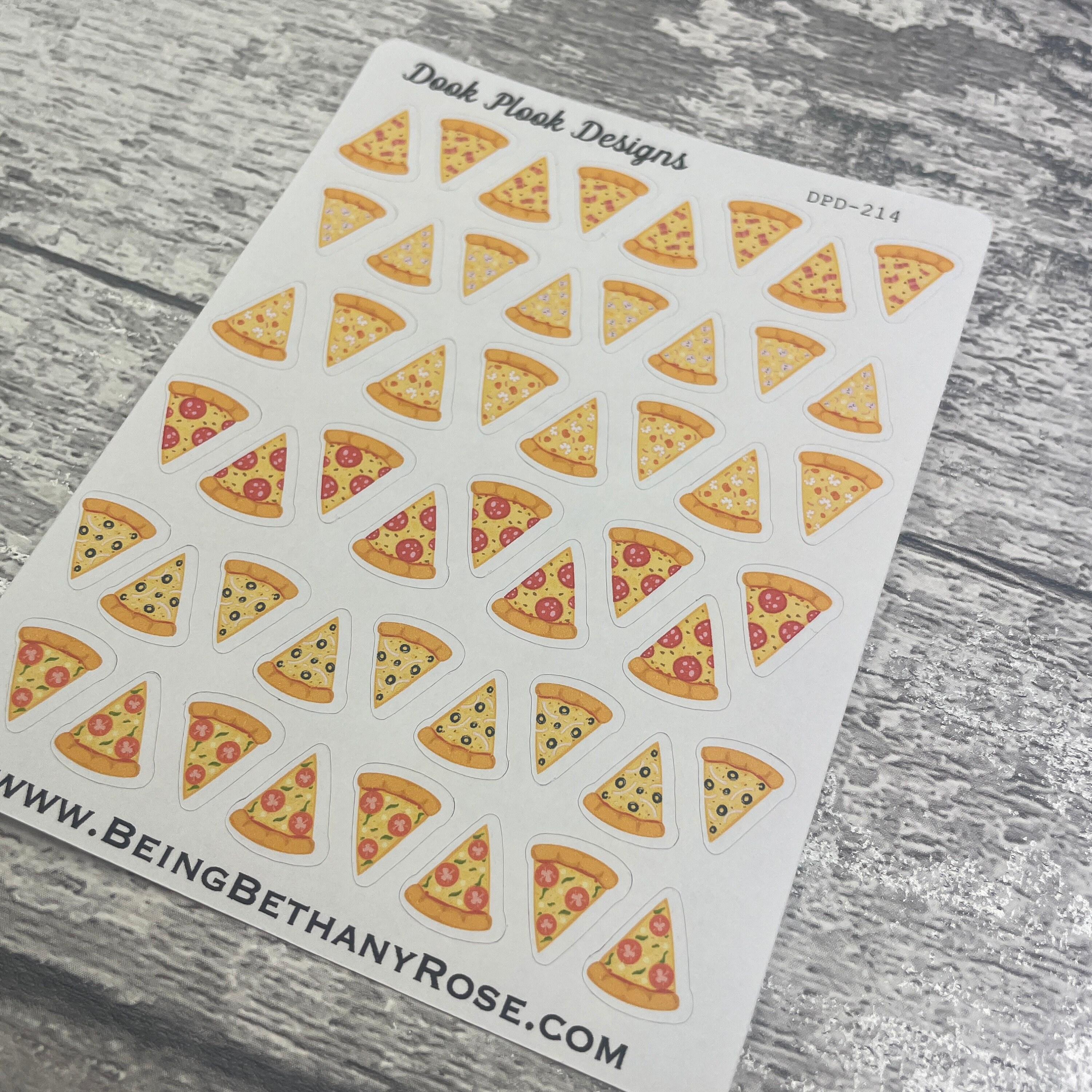 Pizza Slice Stickers for Various Planners Happy Planner - Etsy UK