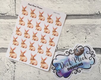 Rabbit stickers for various planners, Happy Planner, Bullet Journal etc (DPD501)