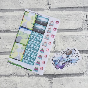 Road trip sticker set for various planners, Filofax, Bullet Journal etc (DPD247)