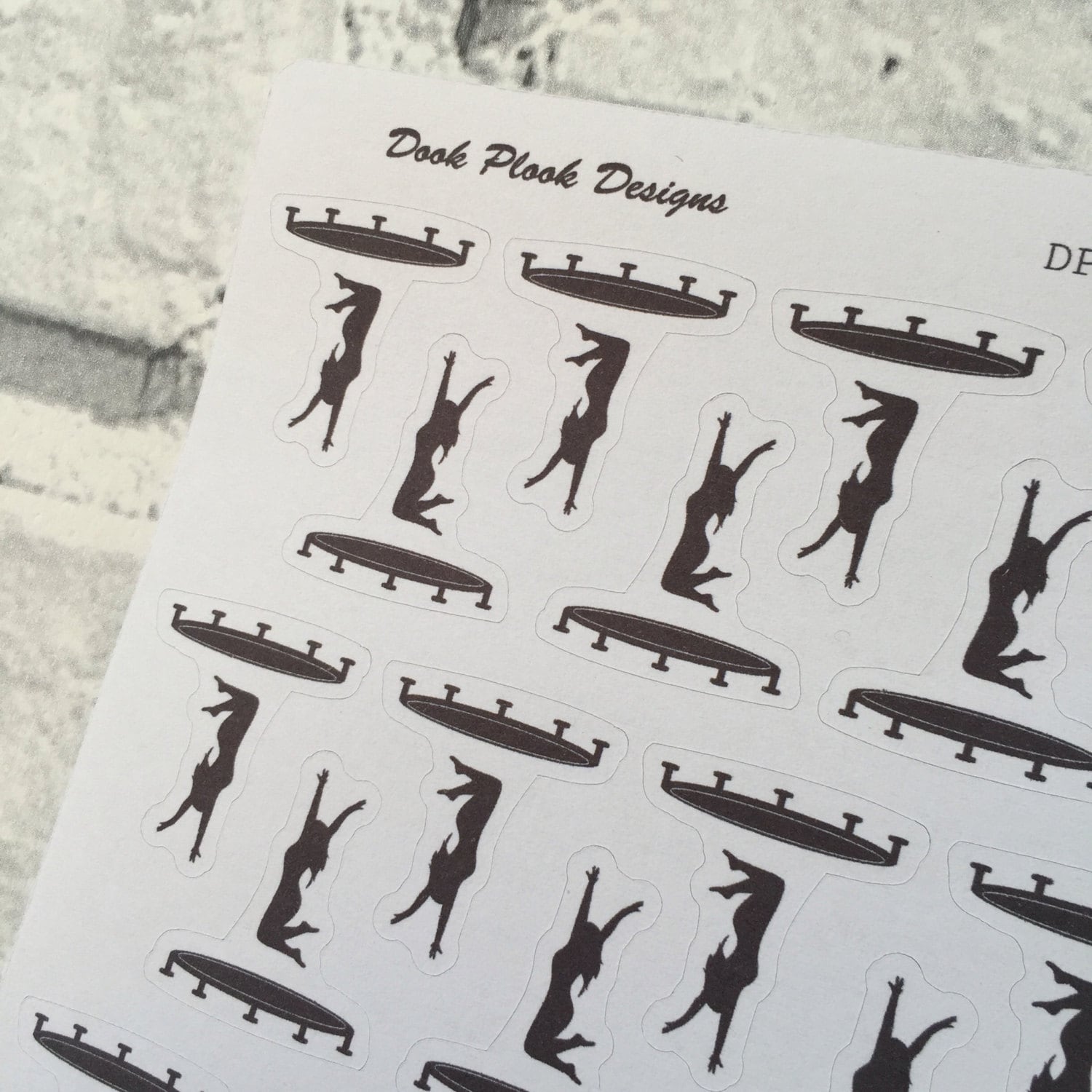 Trampoline Stickers for Various Planners, Happy Planner, Passion ...