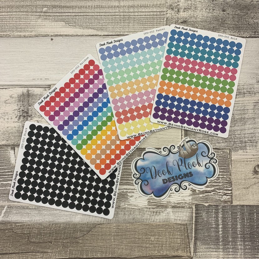 Quarter inch dot stickers for Erin Condren, Plum Paper, Filofax, Kikk…