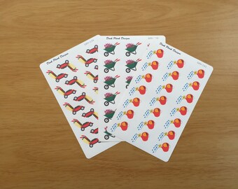 Extra tuinstickers voor diverse planners, Kikki K, Travellers Notebook etc (DPD139-141)