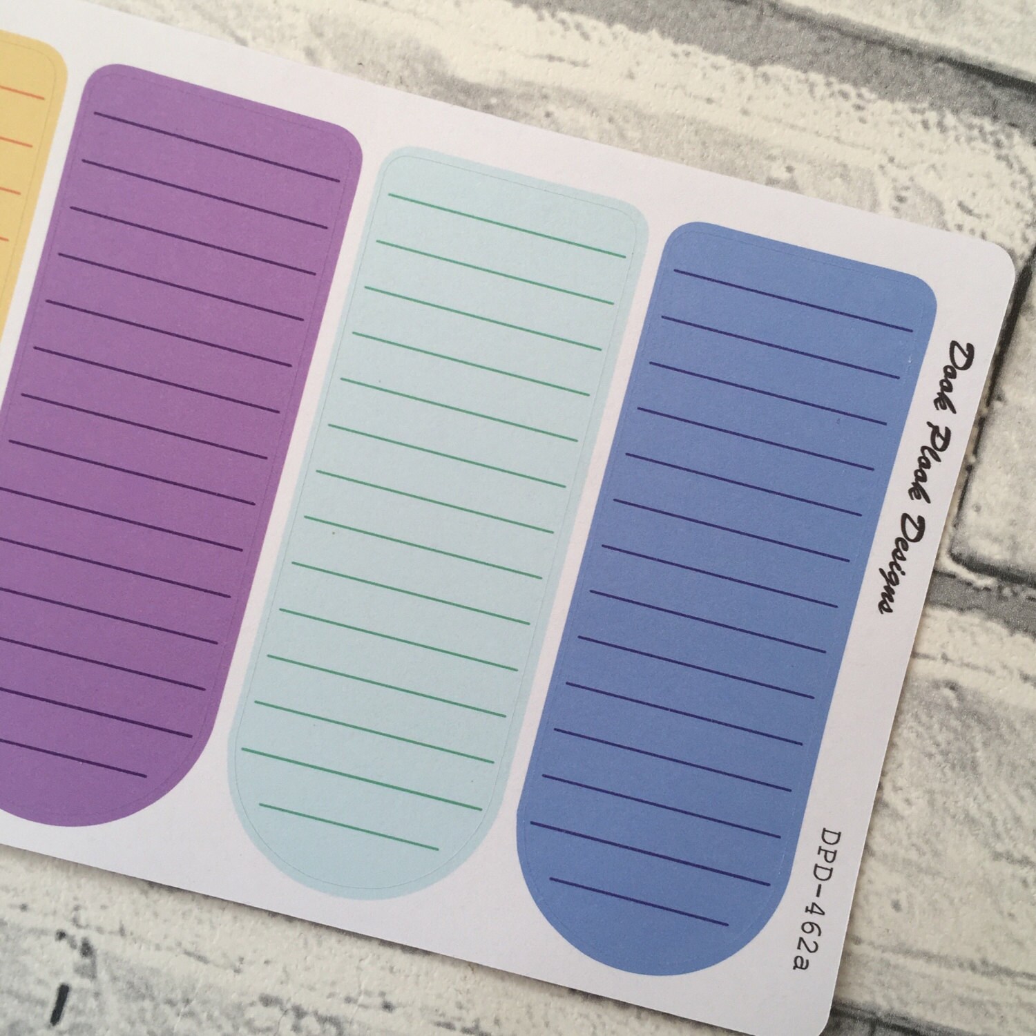 Box Length Stickers Double Length List Box Stickers for Various Planners, Hobonichi ...