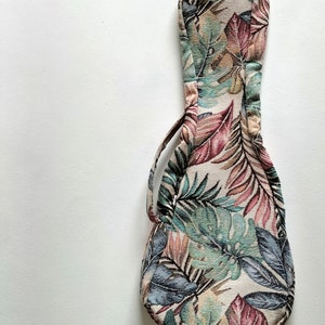 Copacabana - Handmade Ukulele Bag from firm Curtain Fabric - a beautiful handmade bag with adjustable cord and carrying handle