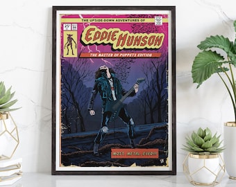 Eddie Munson Stranger Things Retro Comic Cover Design