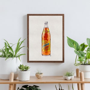 Maine Red Lemonade Watercolour Painting Digital Print Northern Irish Drink
