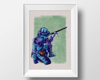 Samurai Tanegashima rifle musket A4 Print Artwork Japan Japanese Bushido Warrior Sword Katana Armour