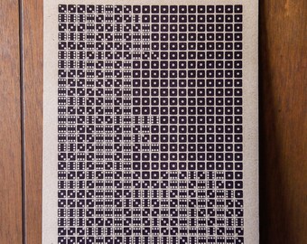 Eta Eridani Letterpress Dice Print on Chipboard