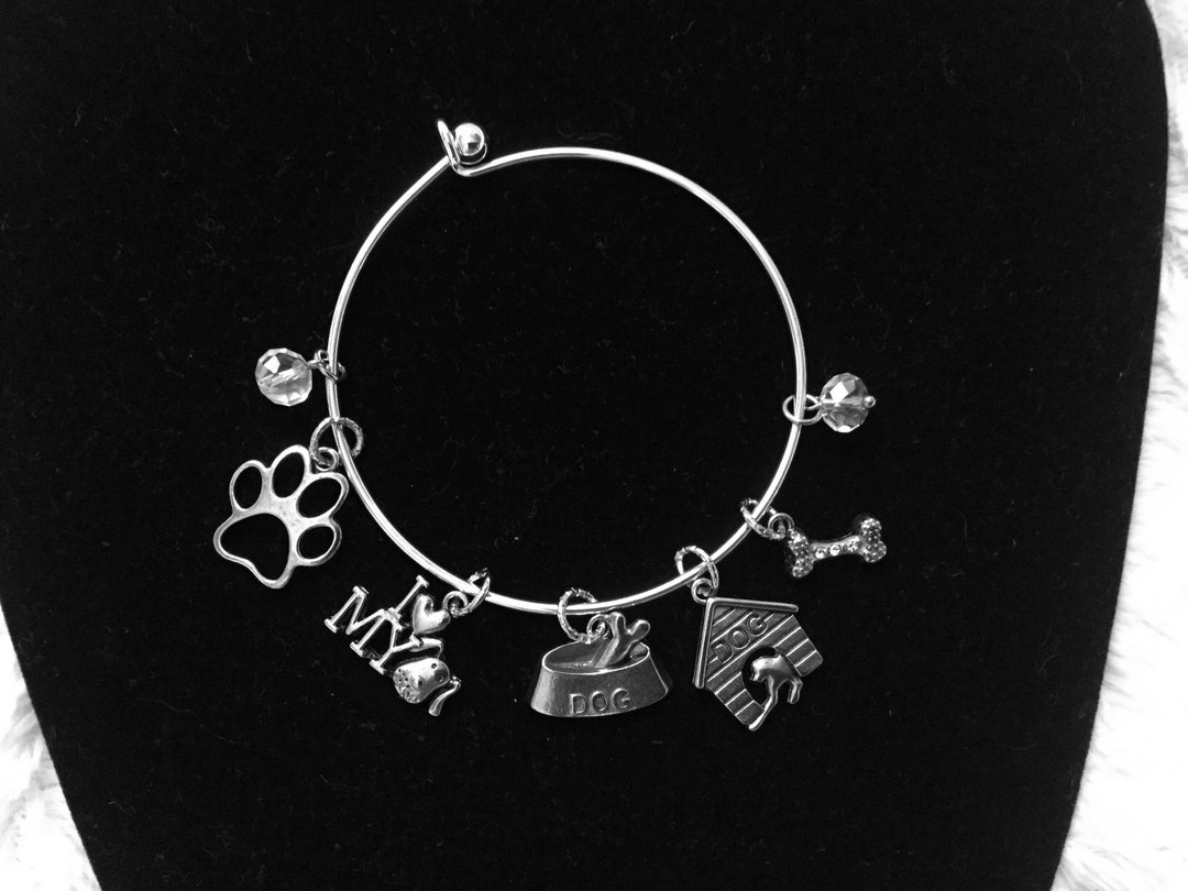Dog Lover's Bracelet Dog Charm Bracelet Doggie Charms Etsy