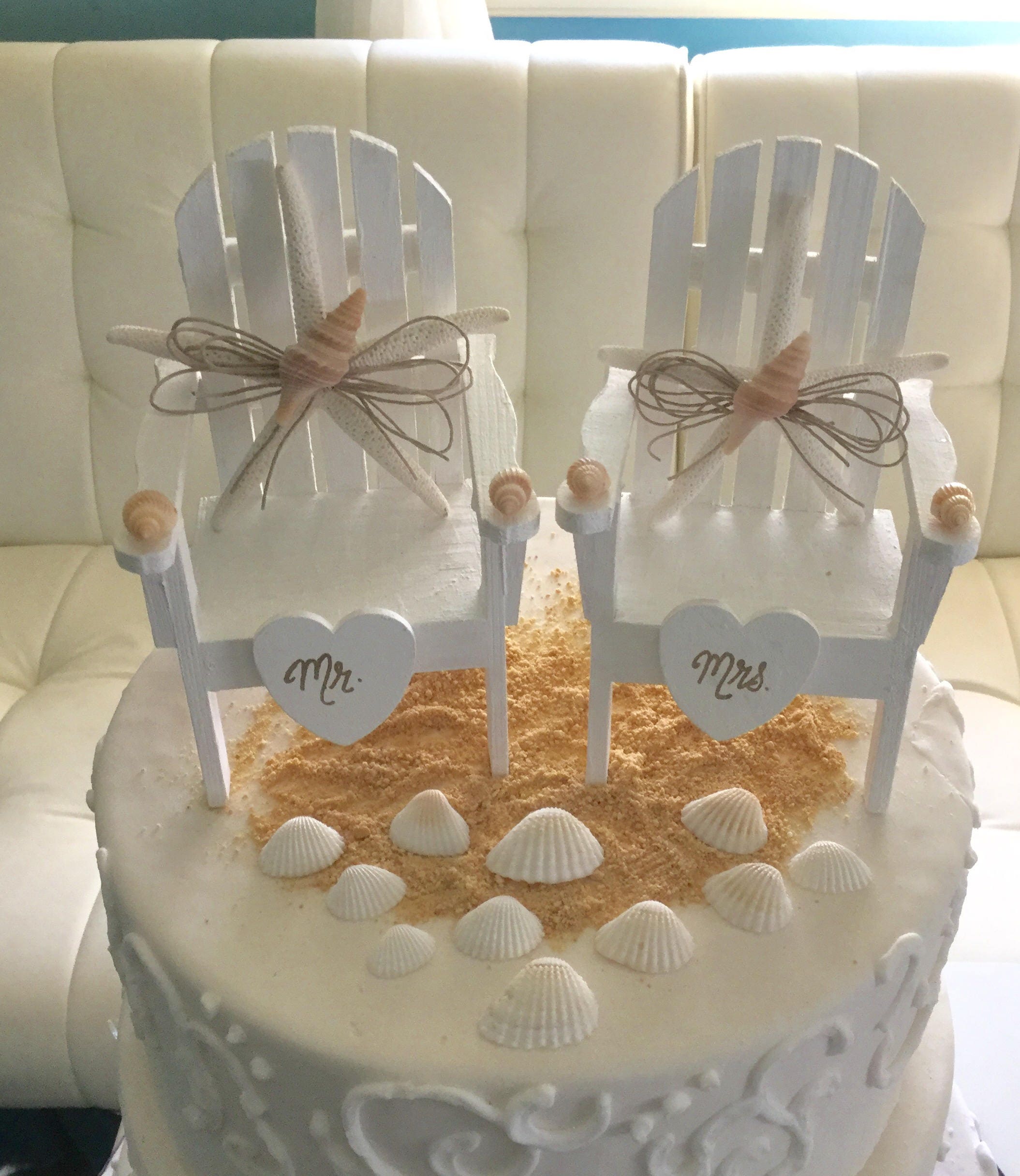 Beach Wedding Cake Toppers Starfish Cake Topper Beach Cake Etsy