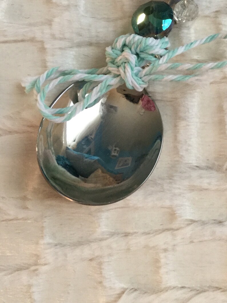 Jeweled Stainless Steel Sugar / Serving Spoon. Sugar Spoon is Etsy