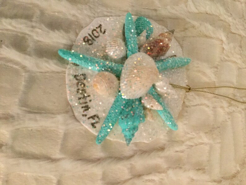 Destin Florida Seashell Christmas Ornament Coastal and Beach Etsy
