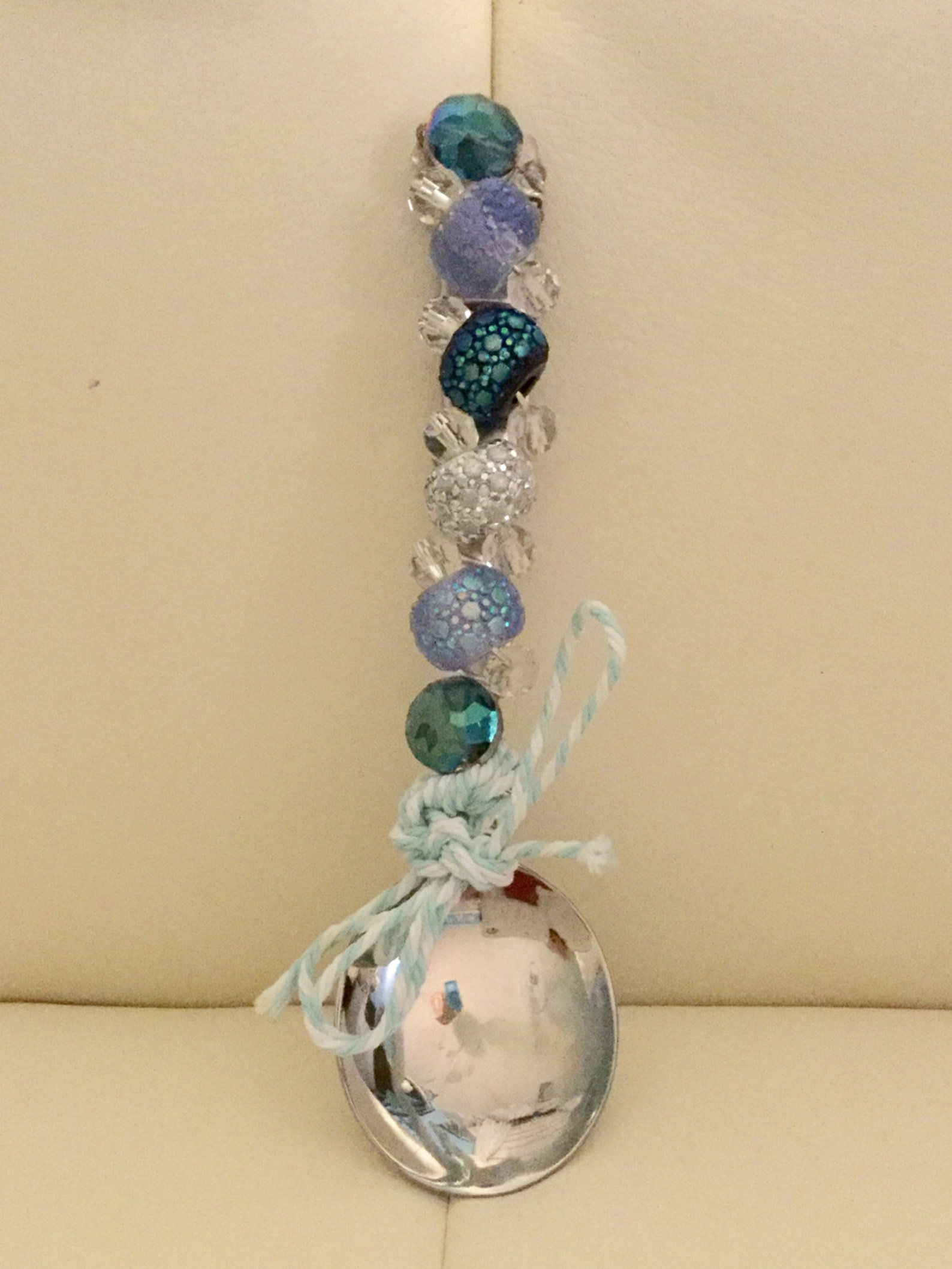 Jeweled Stainless Steel Sugar / Serving Spoon. Sugar Spoon is Etsy