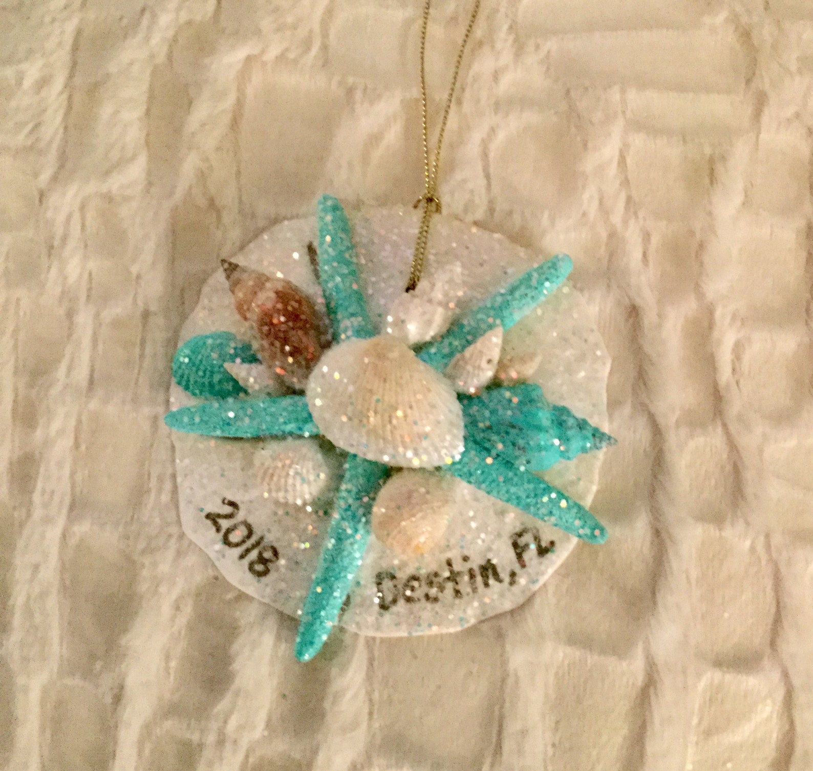 Destin Florida Seashell Christmas Ornament Coastal and Beach Etsy