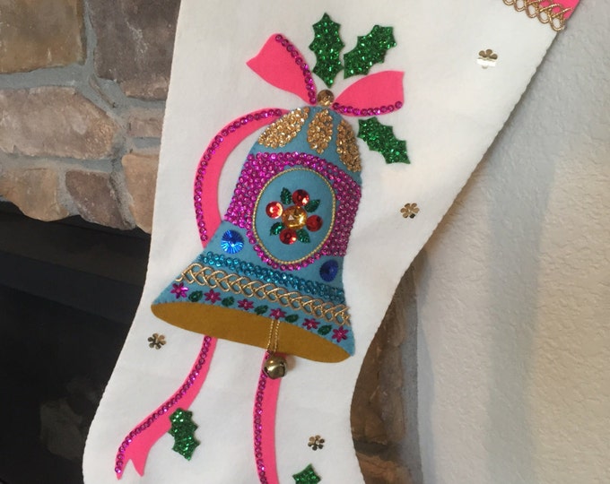 Completed Vintage Bucilla Sequin and Felt Jumbo Christmas Etsy