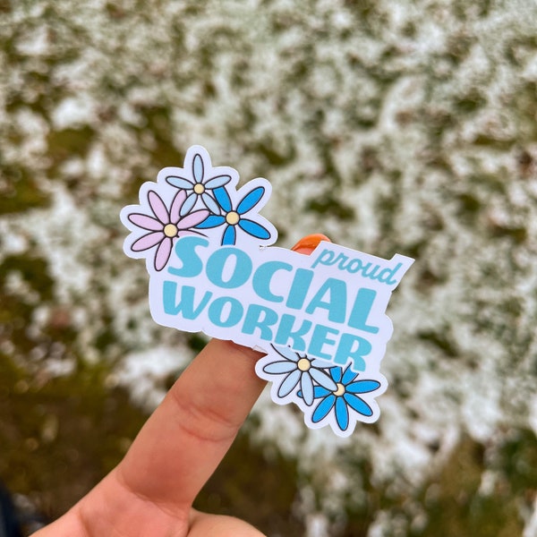 Proud Social Worker Sticker | Waterproof Vinyl Sticker