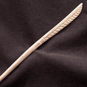 Horquilla de asta de ciervo tallada: estilo bohemio natural para moños largos