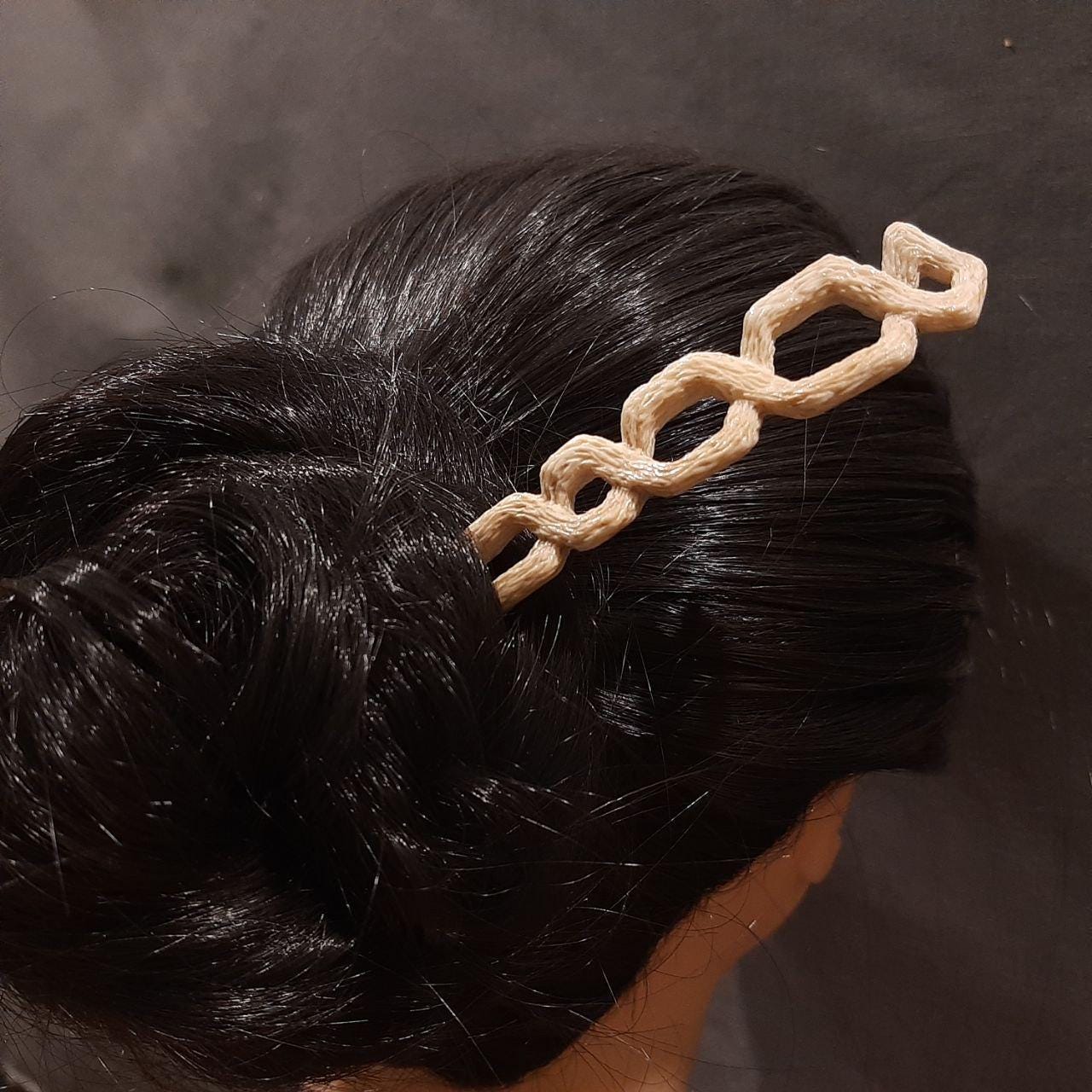 Artisan Made Hand Carved Hair Fork Made From Deer Antler and Wood I have finished work on a new hairpins. This is a Large  main image 3