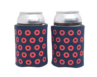 Phish COOLIE 2 Pack Fishman Donuts 12oz Insulated Can Holder Cooler, Set of 2
