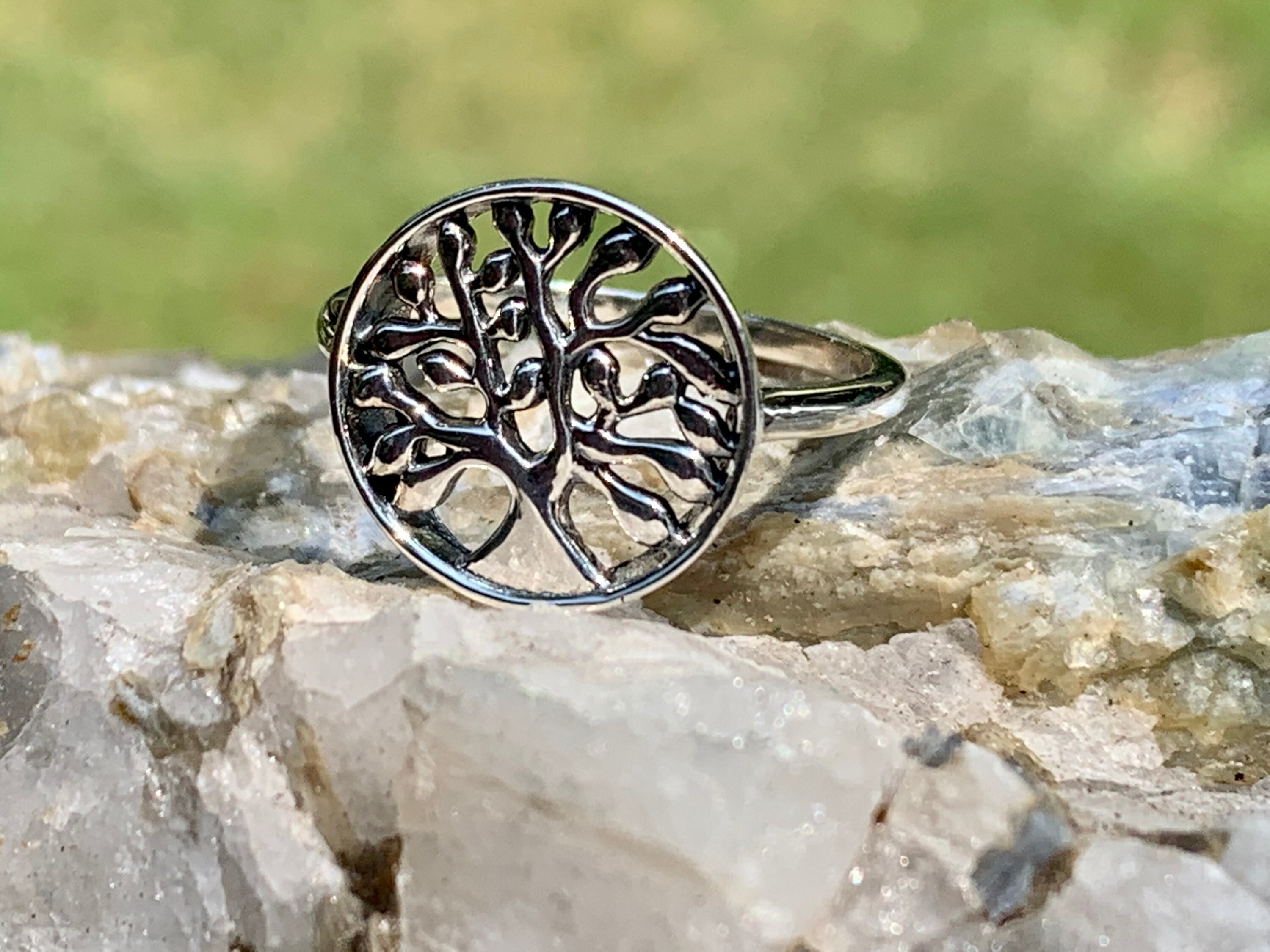 Sterling Silver Tree of Life Ring Etsy