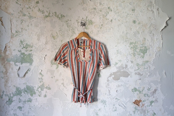 Vintage Striped Top - Rare 1970s 70s You Babes Lac