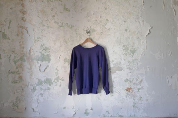 Vintage Sweatshirt - Purple Sweatshirt 80s 70s Swe