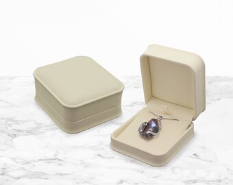 Pack of 12-Bulk Cream Pendant-Box-Necklace Earring Boxes-Gift Boxes-Elegant necklace  boxes- single pendant box