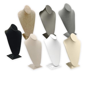 7 Different Color Options-Necklace Display Bust, 14-1/2&quot; Tall-Large Necklace Display-Pendant Display